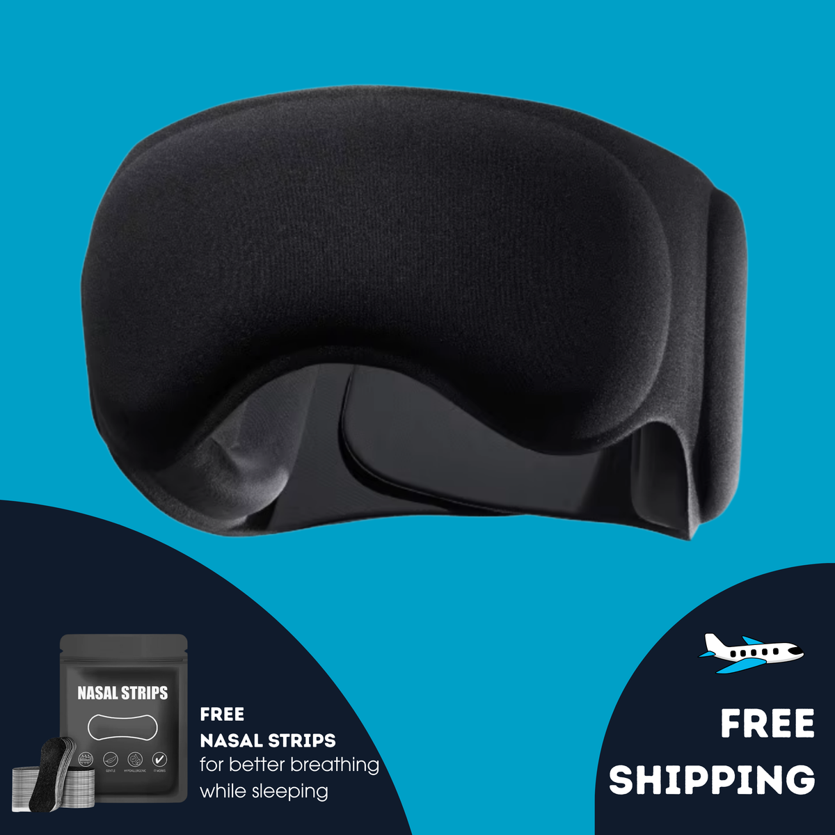 Nattro Earbud Sleep Mask — Blackout & Sound